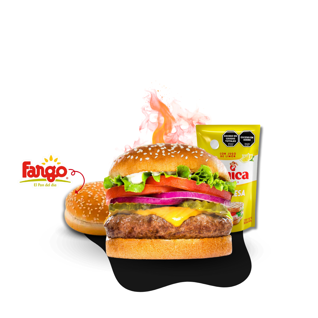 40 Maxi Hamburguesas 125 Grs Aquatro + Pan Fargo